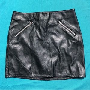 Faux Leather Miniskirt